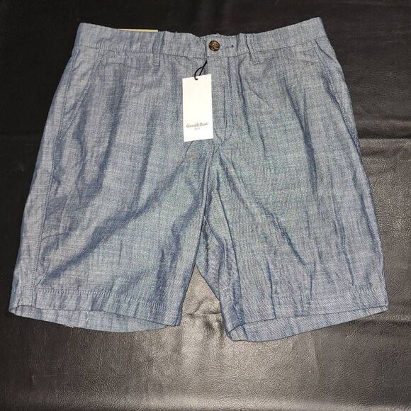 NWT Goodfellow & Co Mens Blue The Every Wear Shirts 7" 30 - Picture 1 of 7